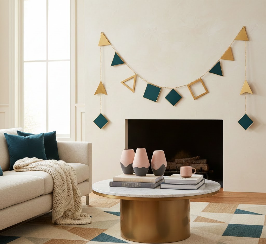 Modern geometric garland