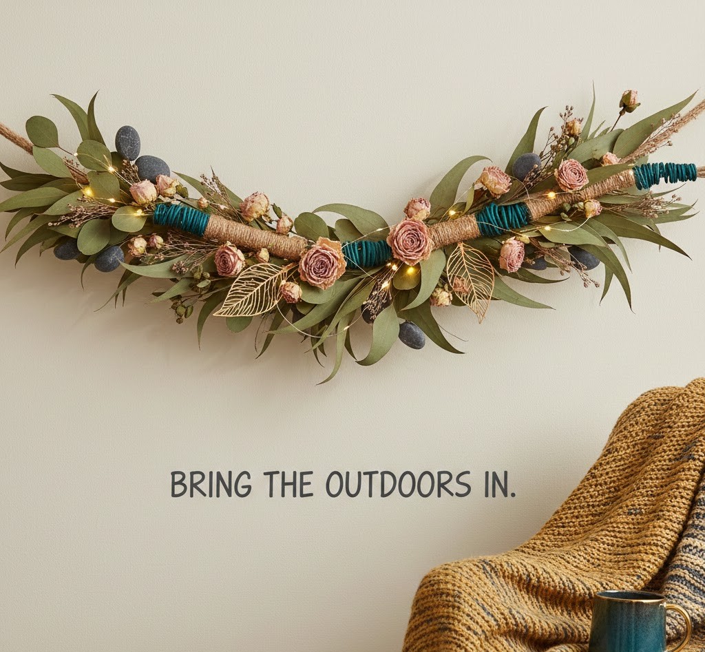 Natural materials garland