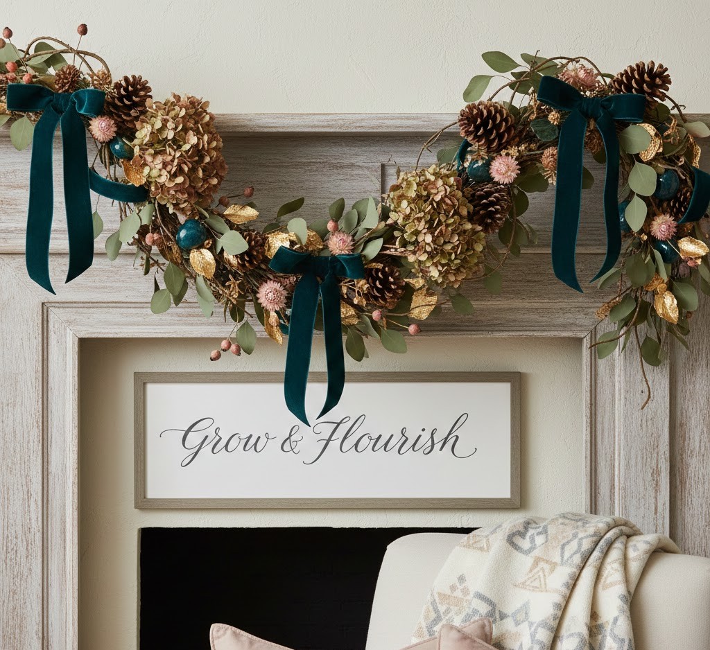 Natural collection garland